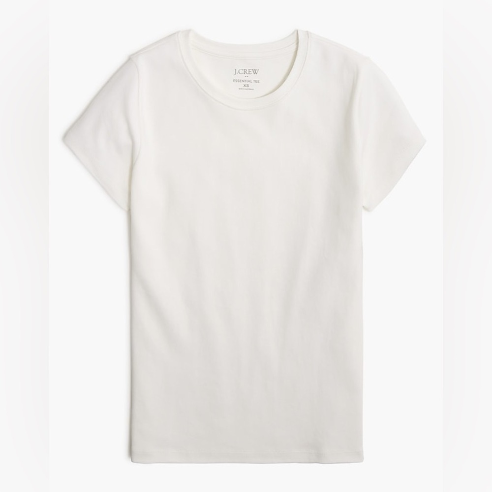 J.Crew Girlfriend essential tee White Sz L and XS - Picture 4 of 10